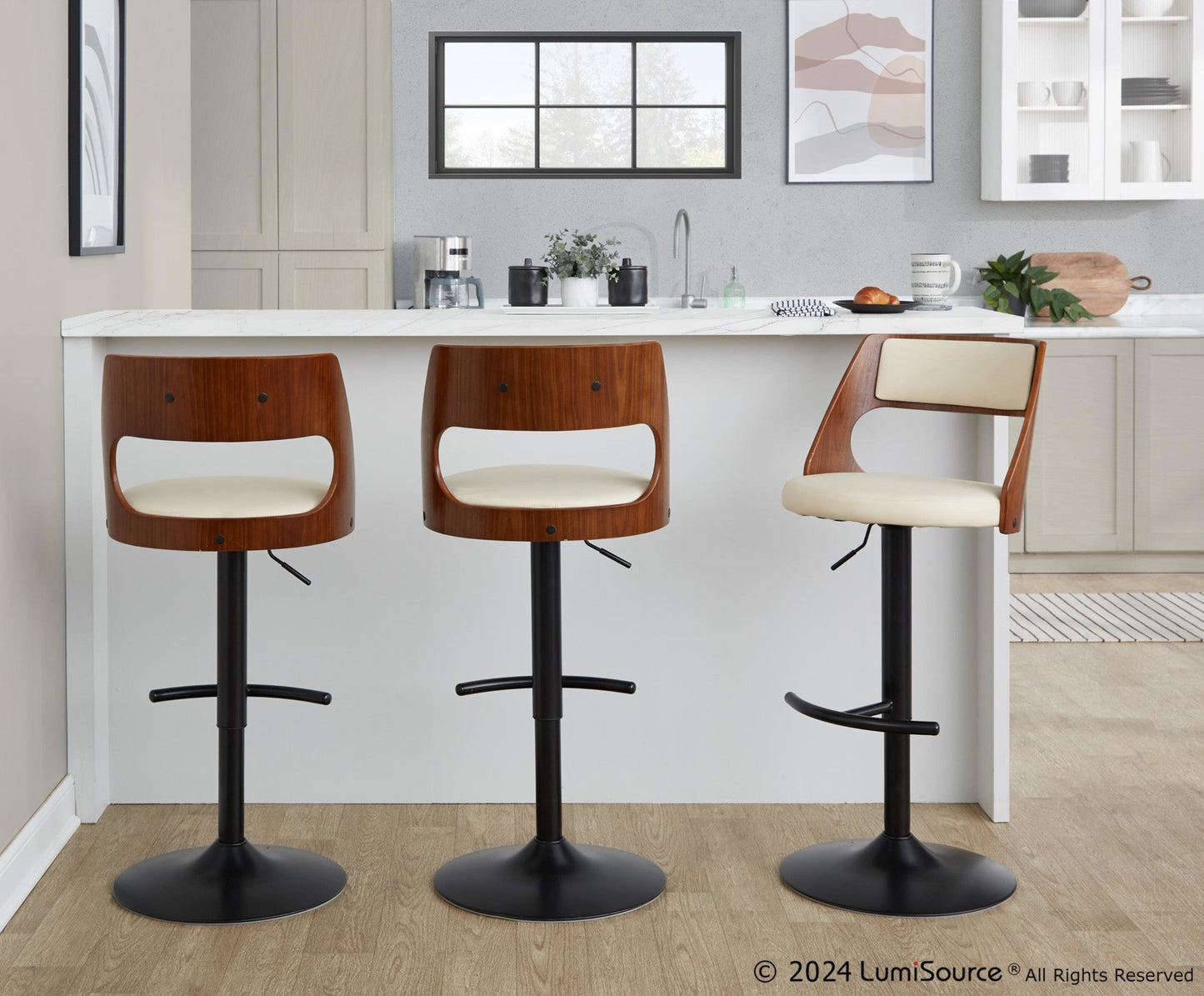 Majestic Office Furniture Adjustable Barstool - Set of 2