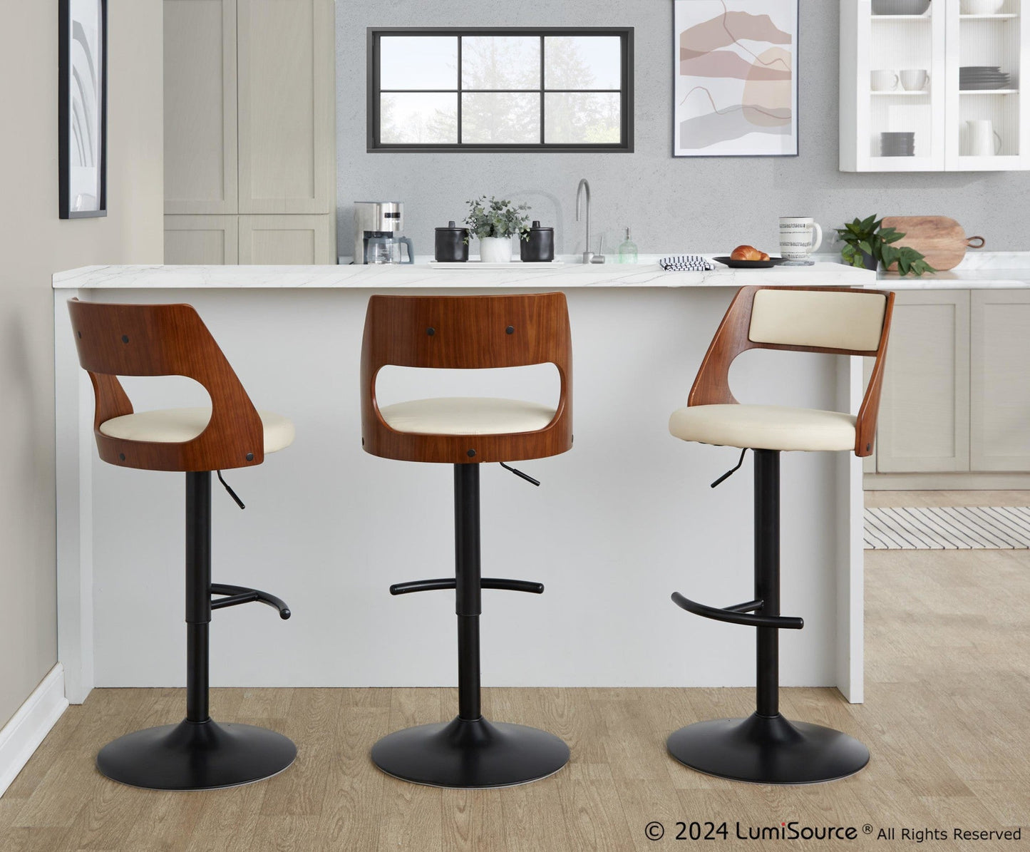 Majestic Office Furniture Adjustable Barstool - Set of 2