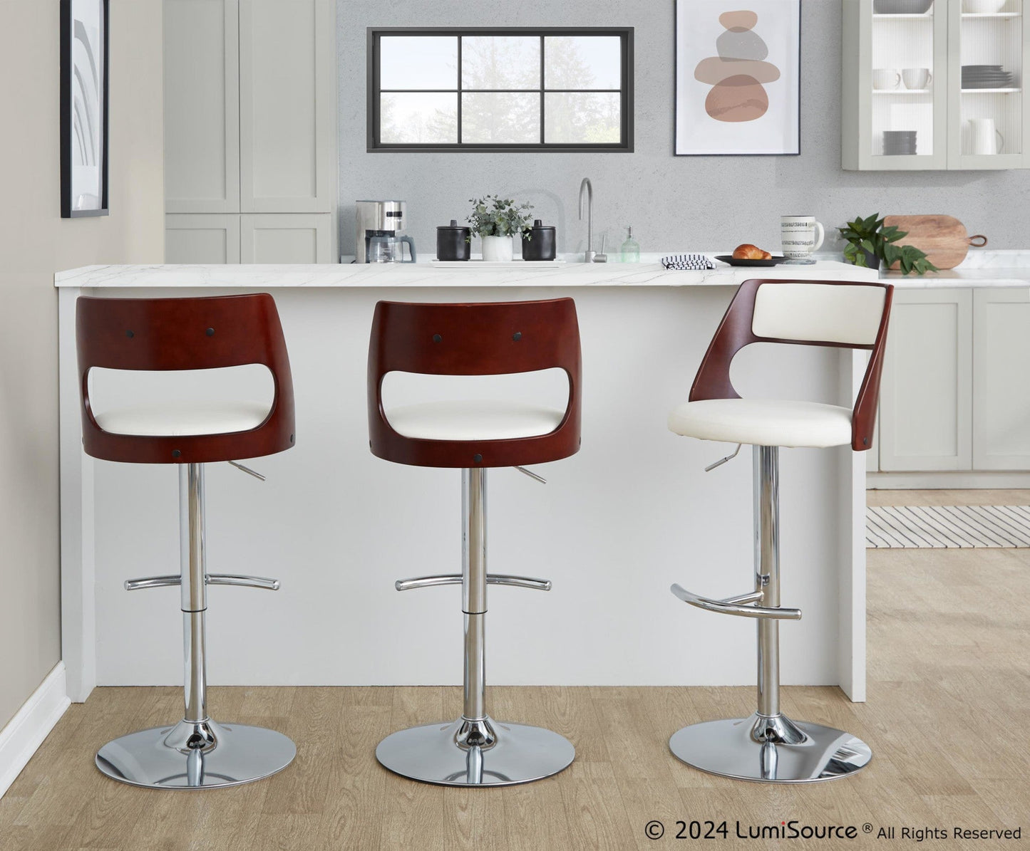 Majestic Office Furniture Adjustable Barstool - Set of 2