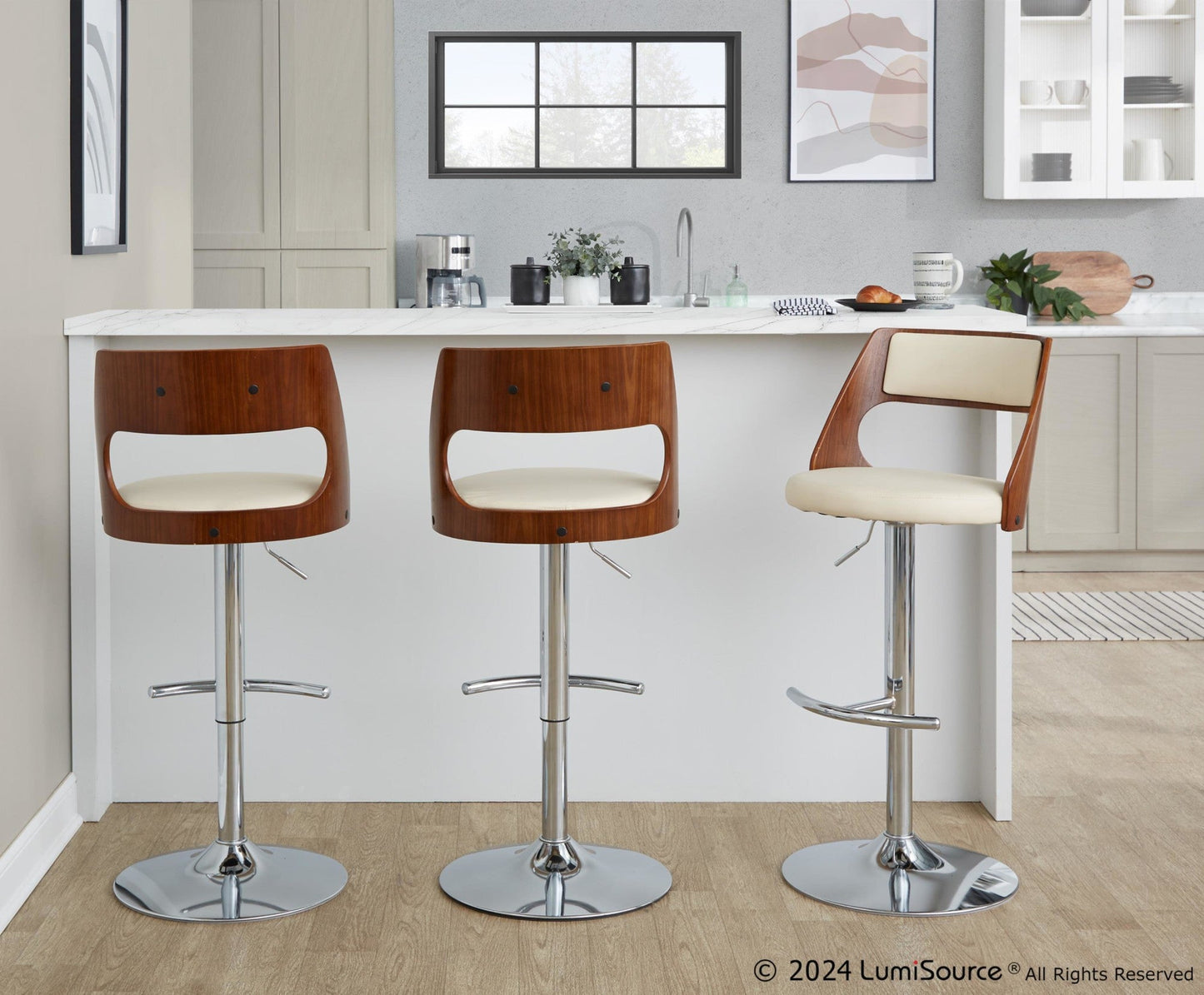 Majestic Office Furniture Adjustable Barstool - Set of 2
