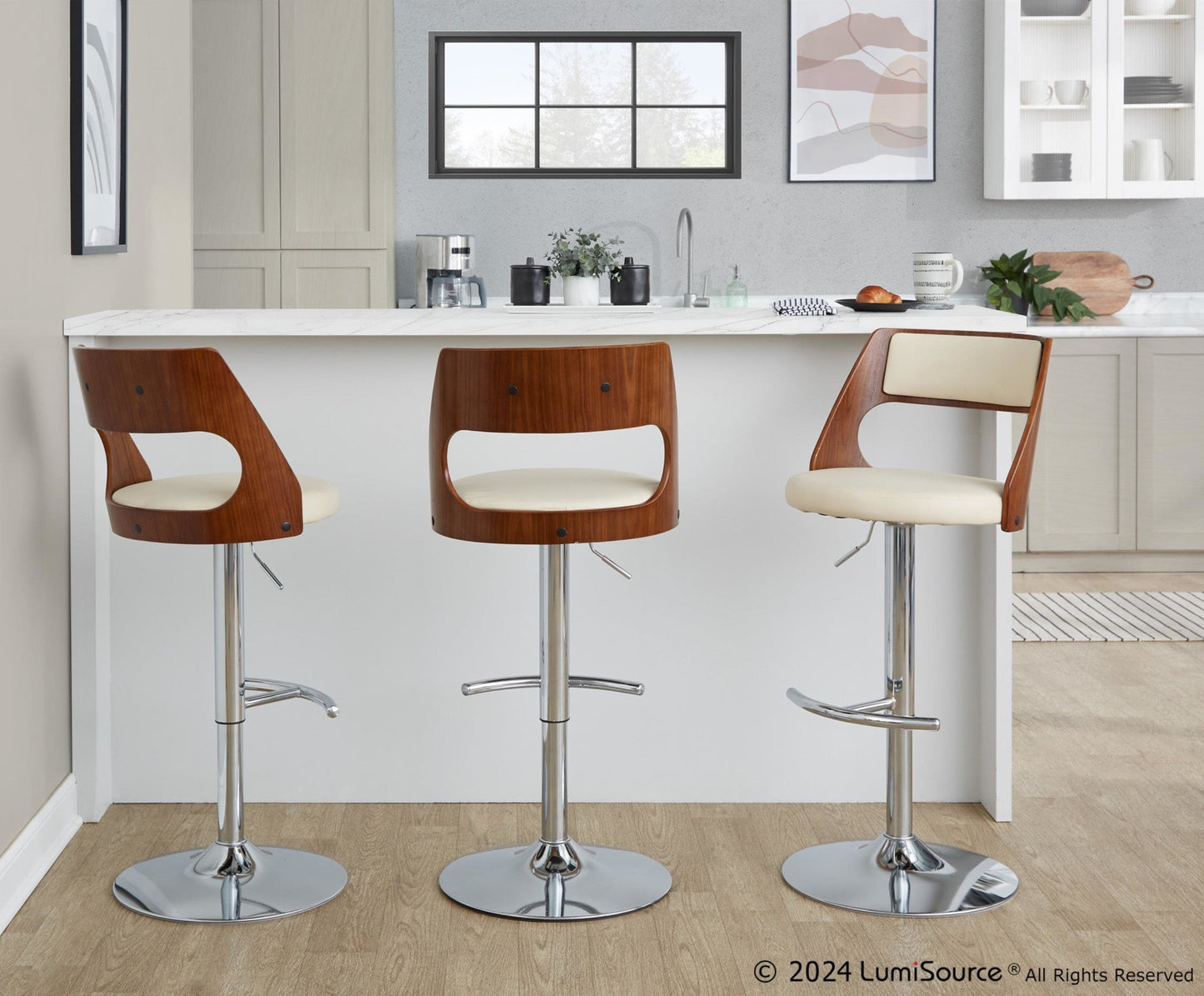 Majestic Office Furniture Adjustable Barstool - Set of 2