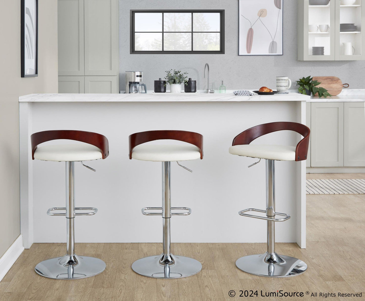 Majestic Office Furniture Adjustable Barstool - Set of 2