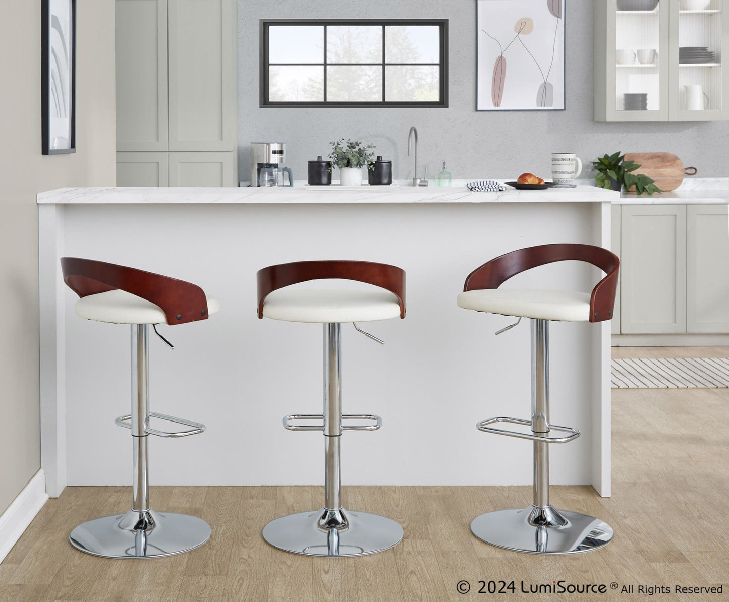 Majestic Office Furniture Adjustable Barstool - Set of 2