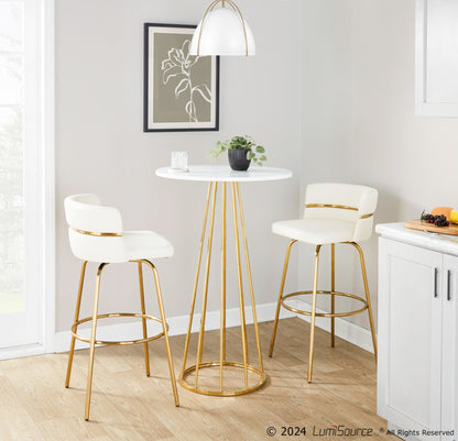 Majestic Office Furniture Claire 30" Fixed-Height Barstool - Set of 2