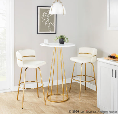 Majestic Office Furniture Claire 30" Fixed-Height Barstool - Set of 2
