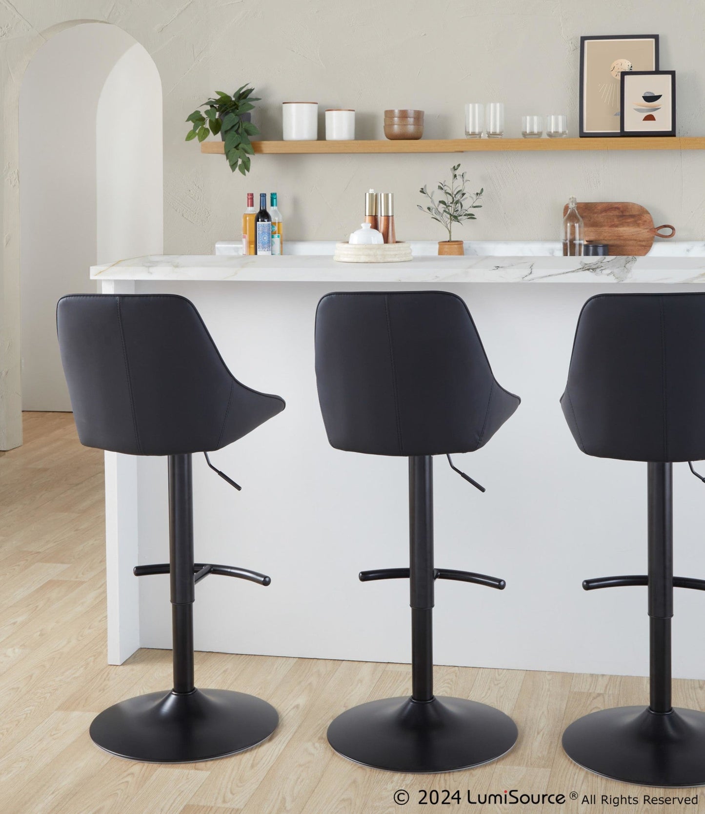 Majestic Office Furniture Adjustable Barstool - Set of 2