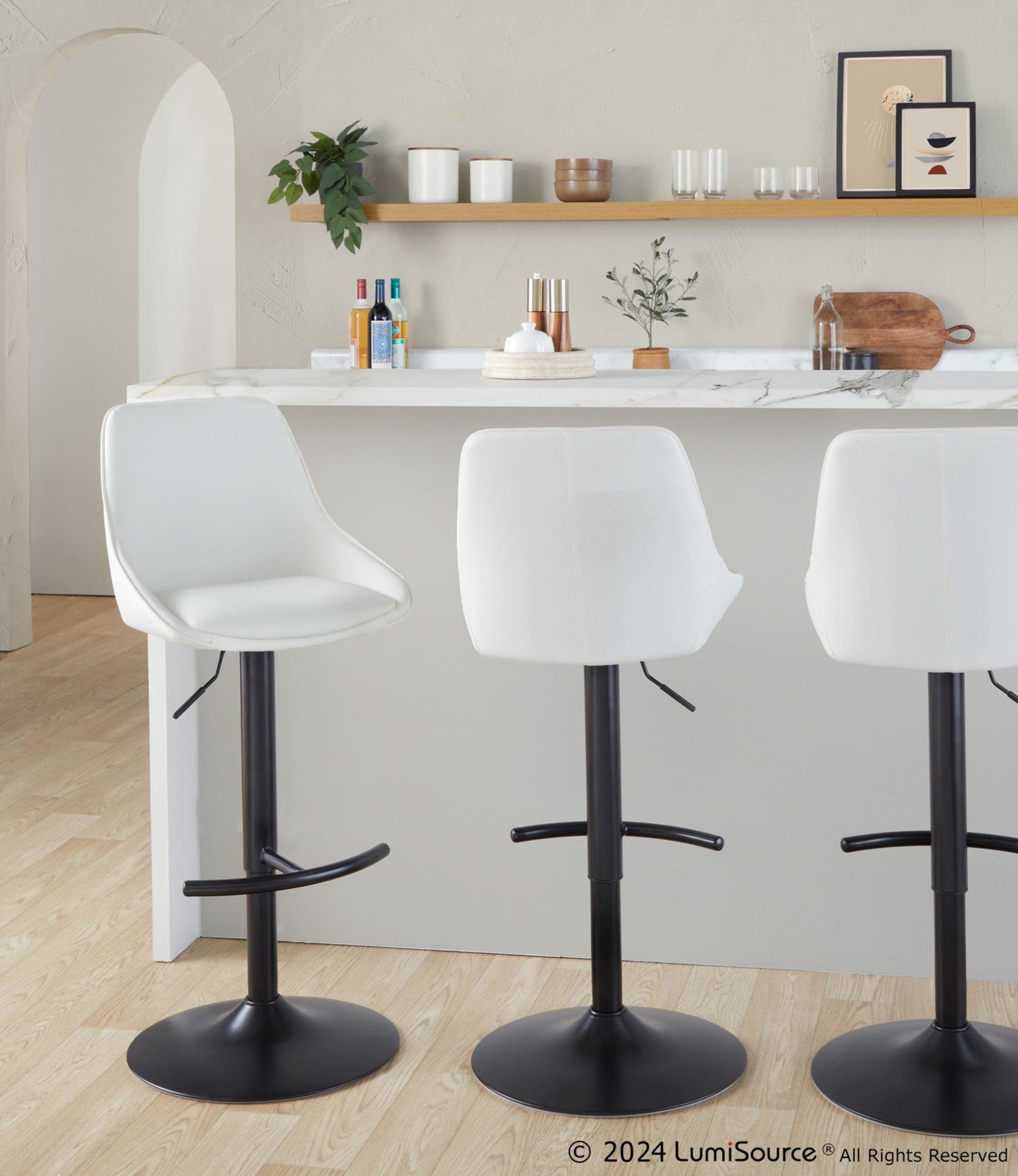 Majestic Office Furniture Adjustable Barstool - Set of 2