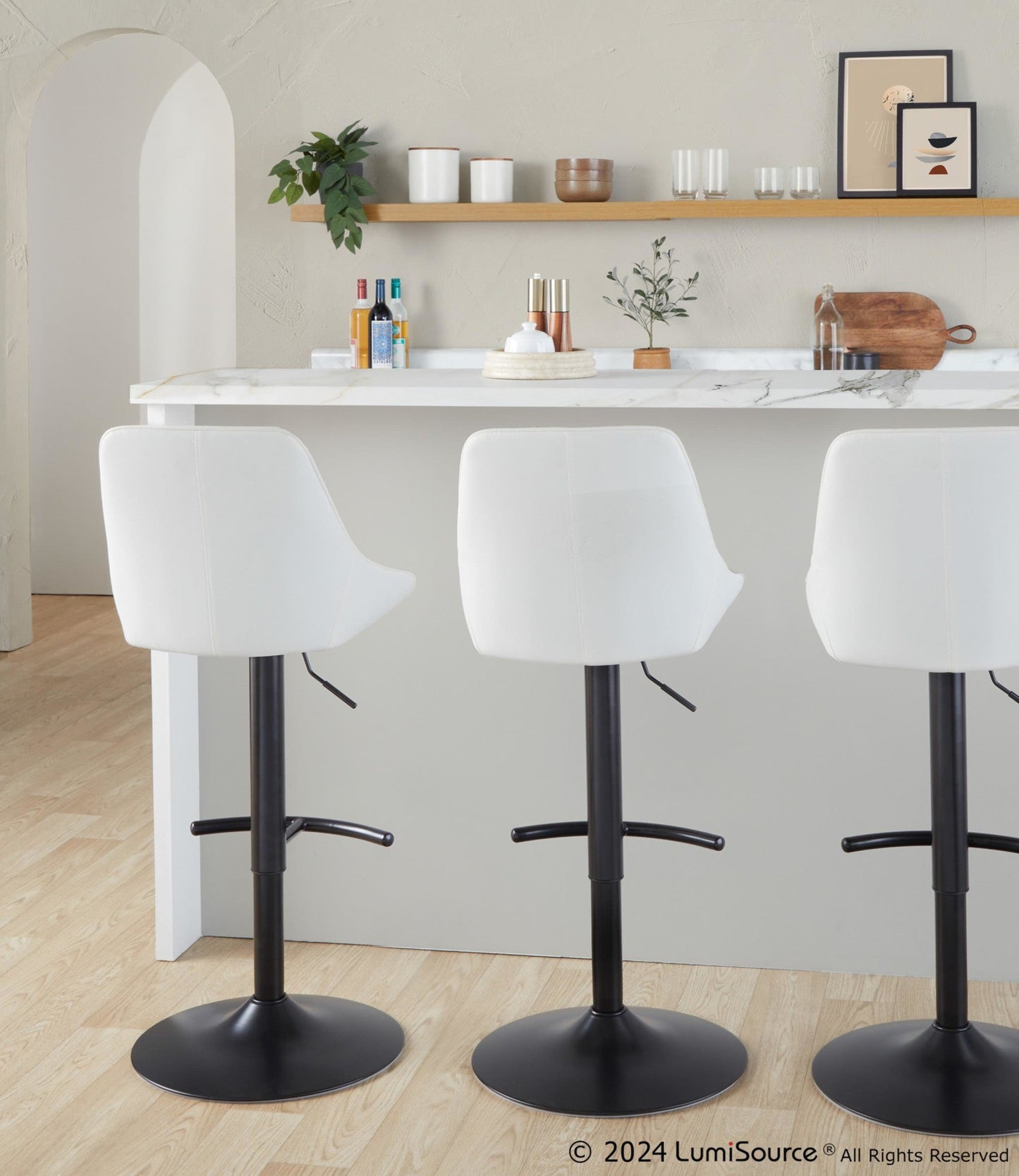 Majestic Office Furniture Adjustable Barstool - Set of 2