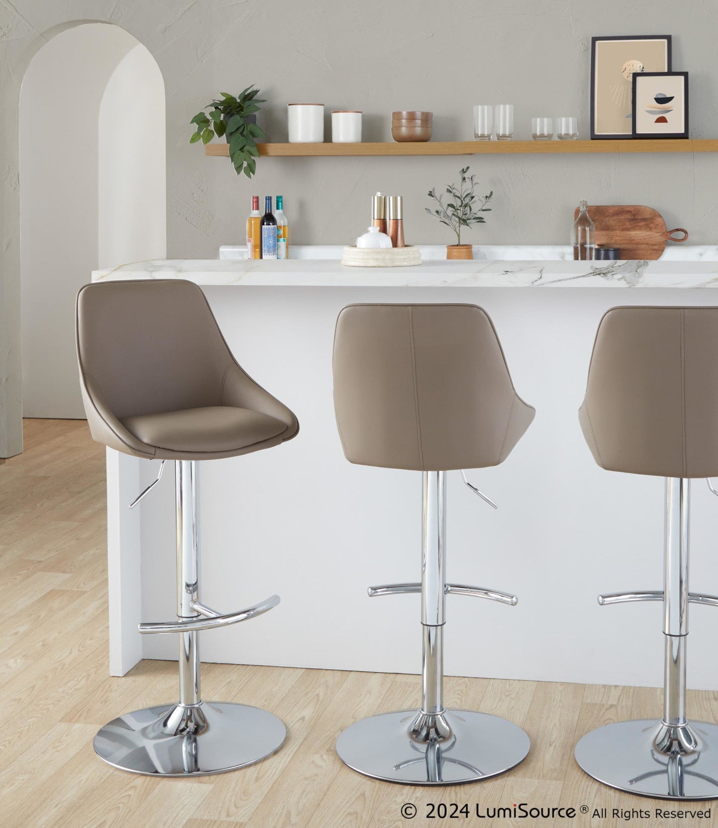 Majestic Office Furniture Adjustable Barstool - Set of 2