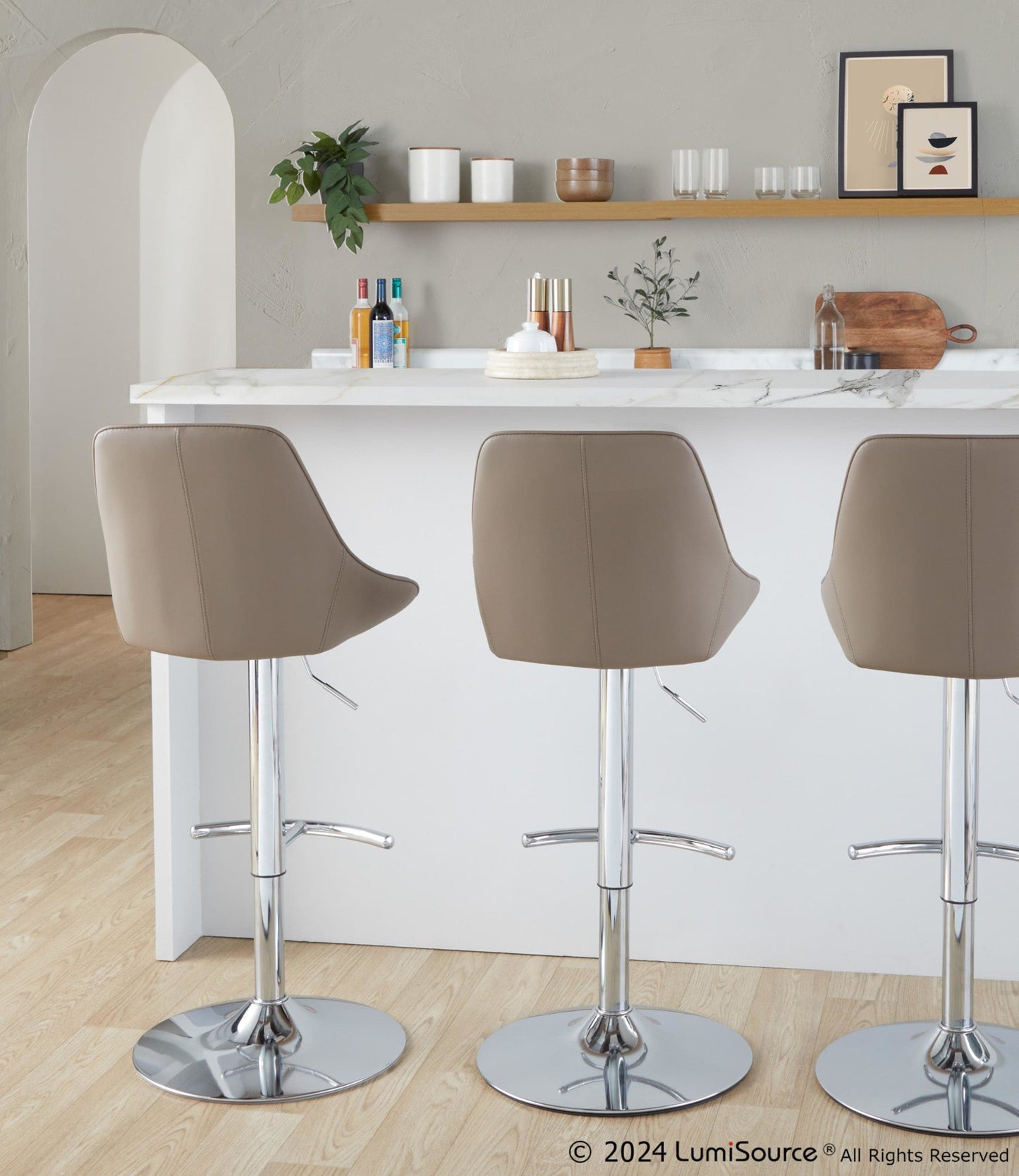 Majestic Office Furniture Adjustable Barstool - Set of 2