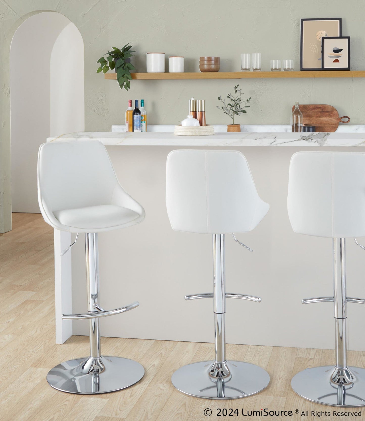 Majestic Office Furniture Adjustable Barstool - Set of 2