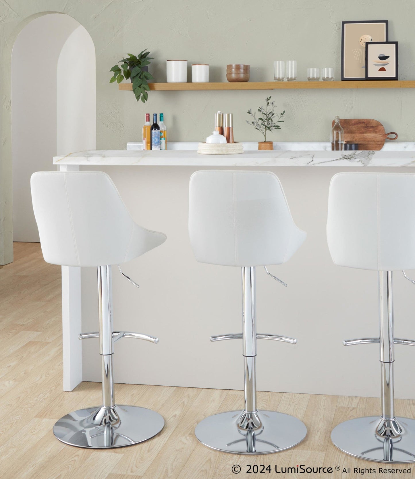 Majestic Office Furniture Adjustable Barstool - Set of 2