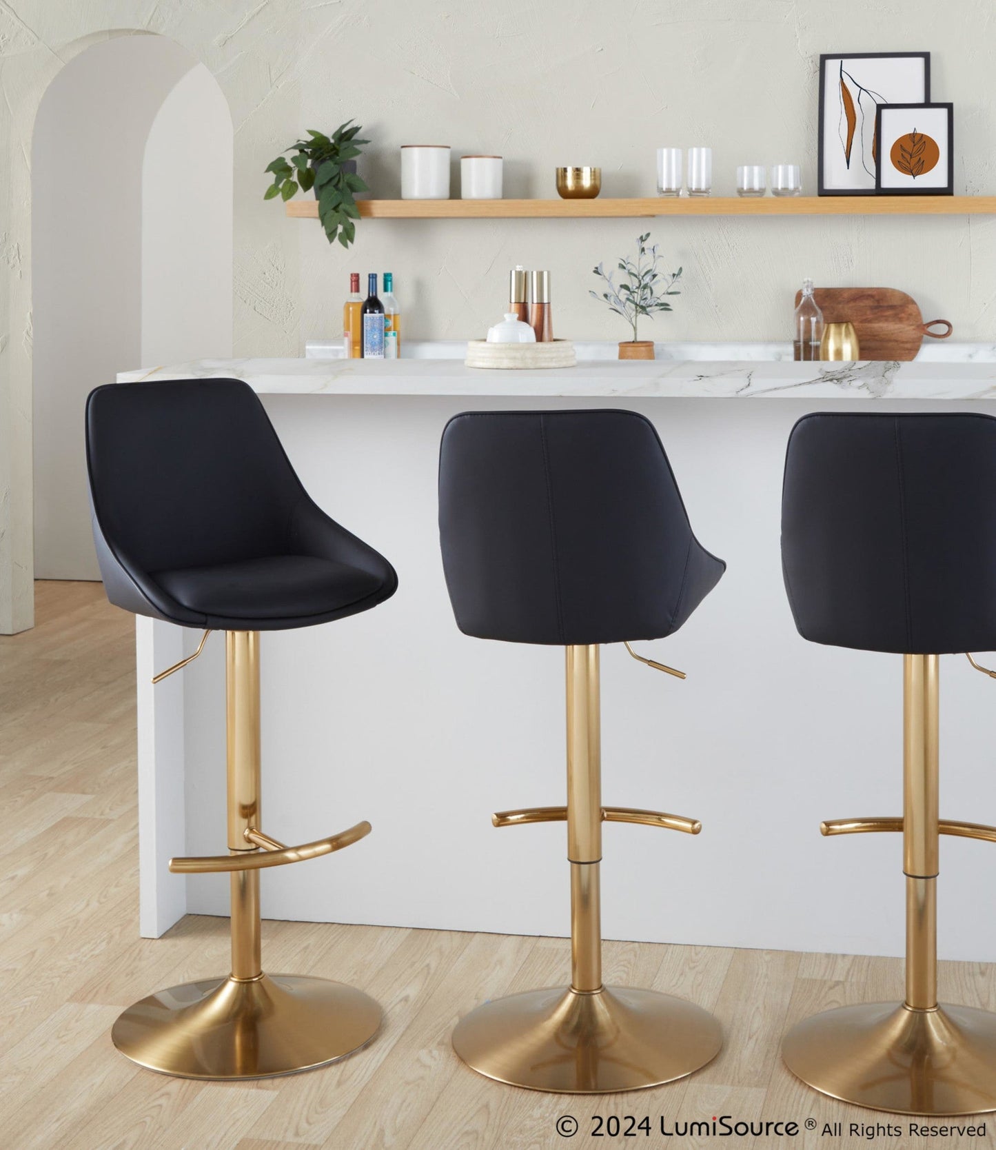 Majestic Office Furniture Adjustable Barstool - Set of 2