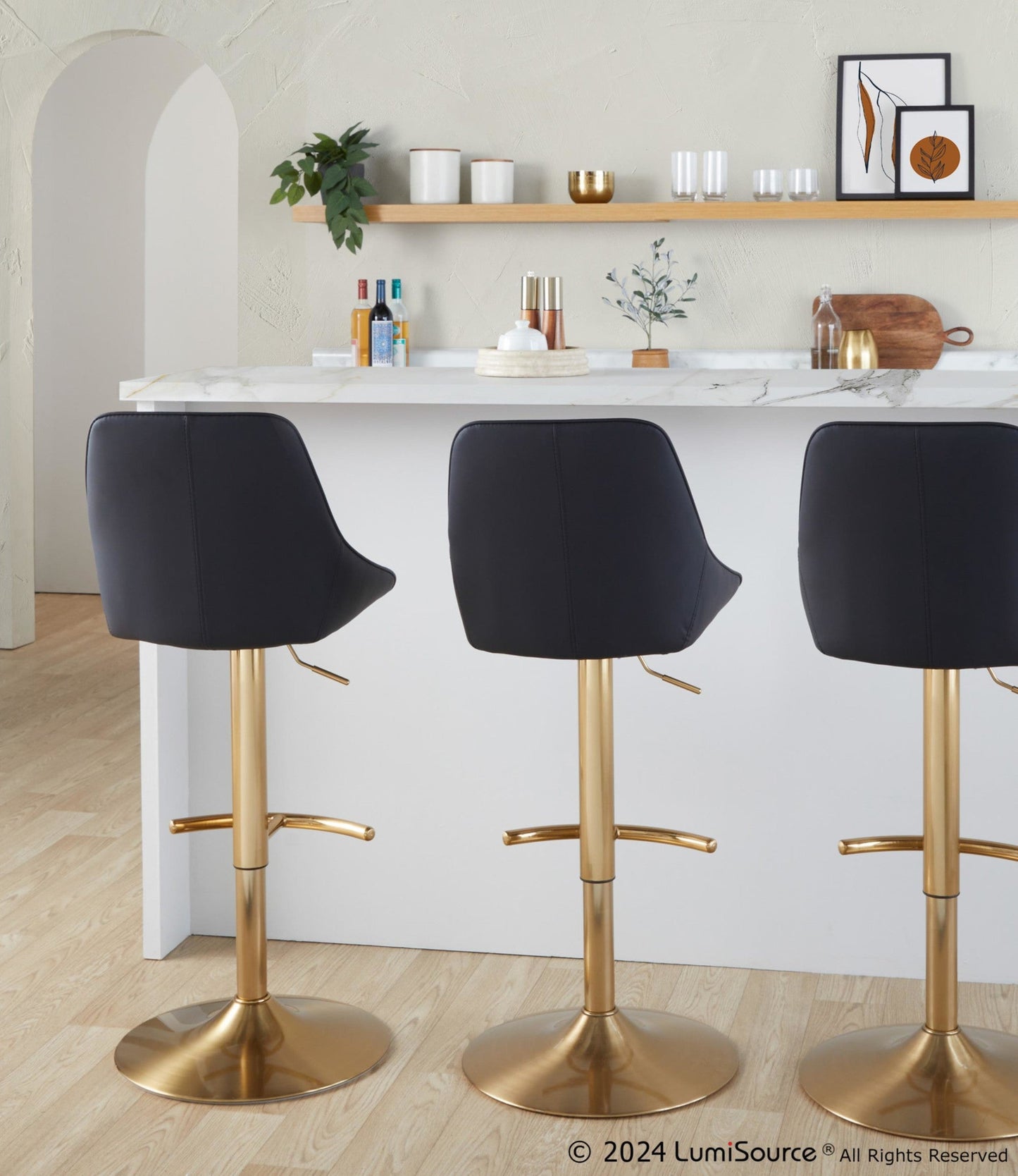 Majestic Office Furniture Adjustable Barstool - Set of 2