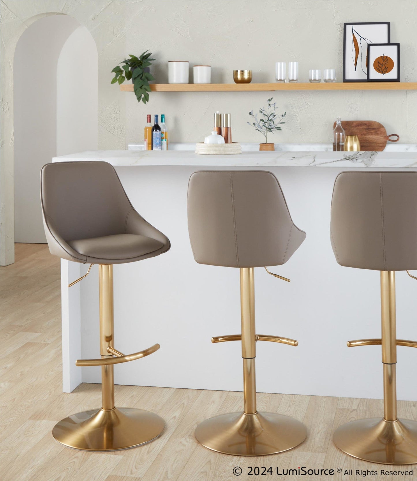 Majestic Office Furniture Adjustable Barstool - Set of 2