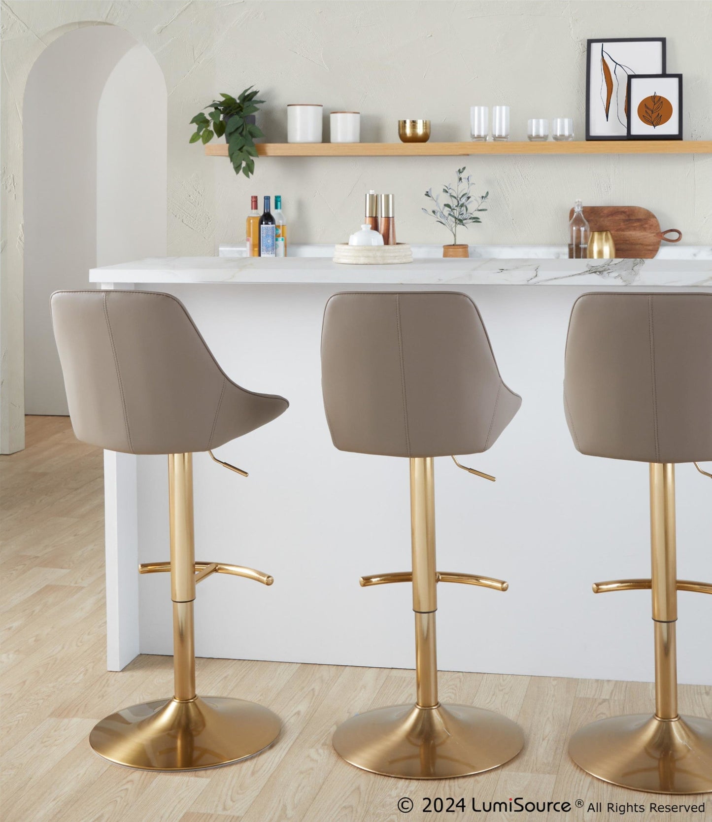 Majestic Office Furniture Adjustable Barstool - Set of 2
