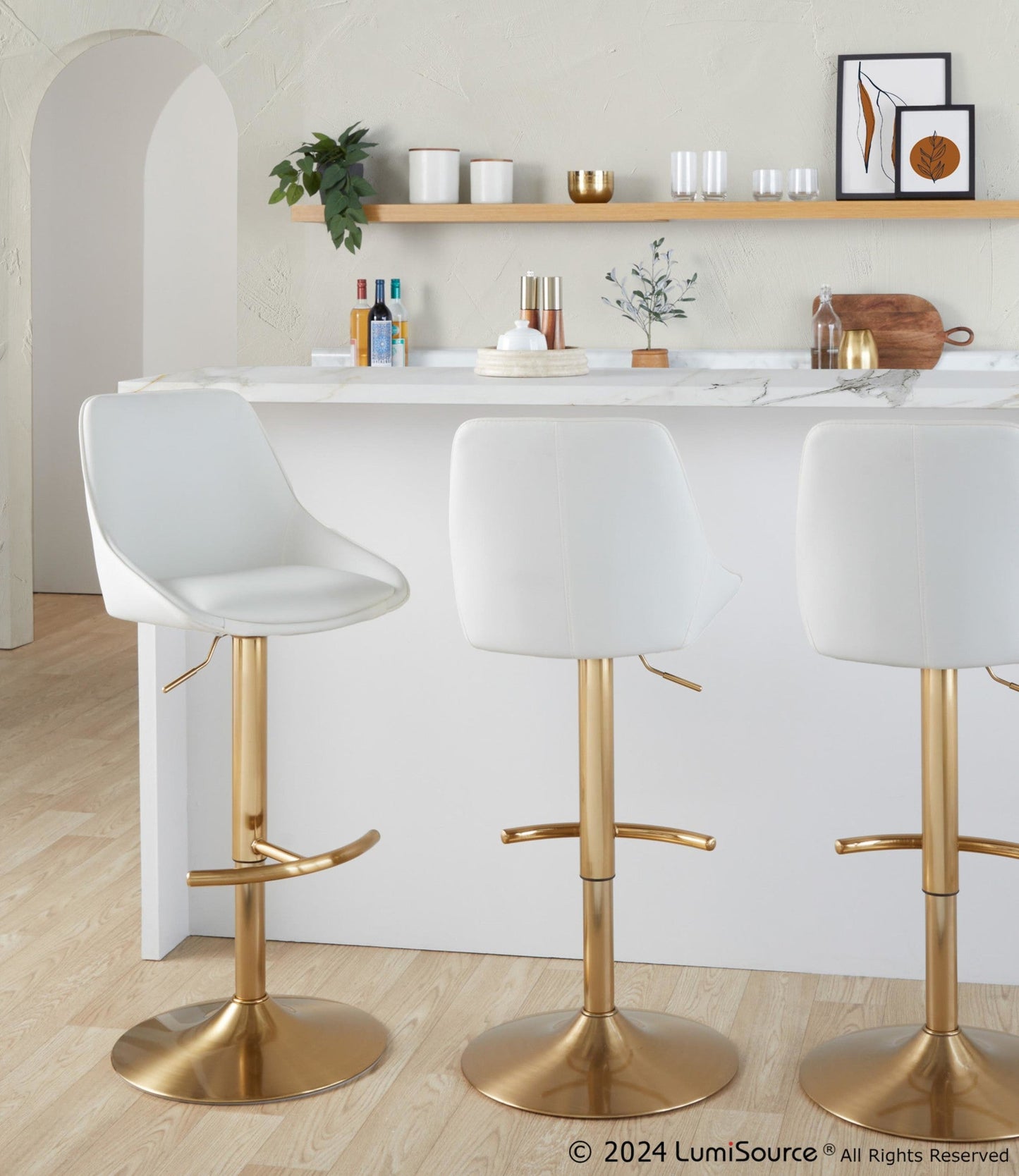 Majestic Office Furniture Adjustable Barstool - Set of 2