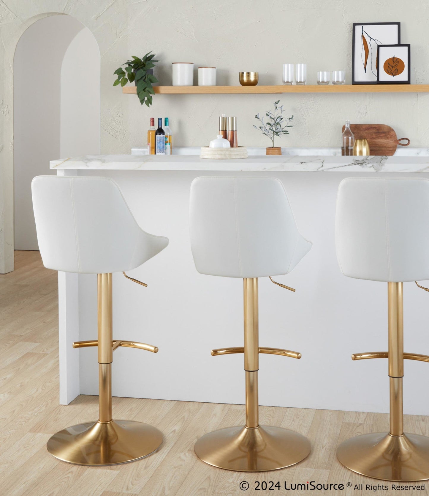 Majestic Office Furniture Adjustable Barstool - Set of 2