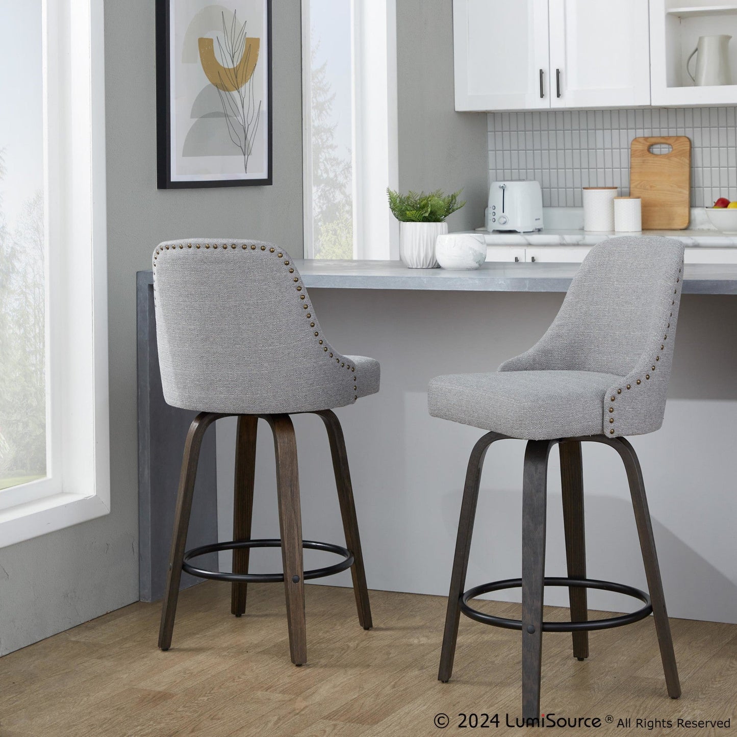 Majestic Office Furniture Marcel 27" Fixed-Height Counter Stool - Set of 2
