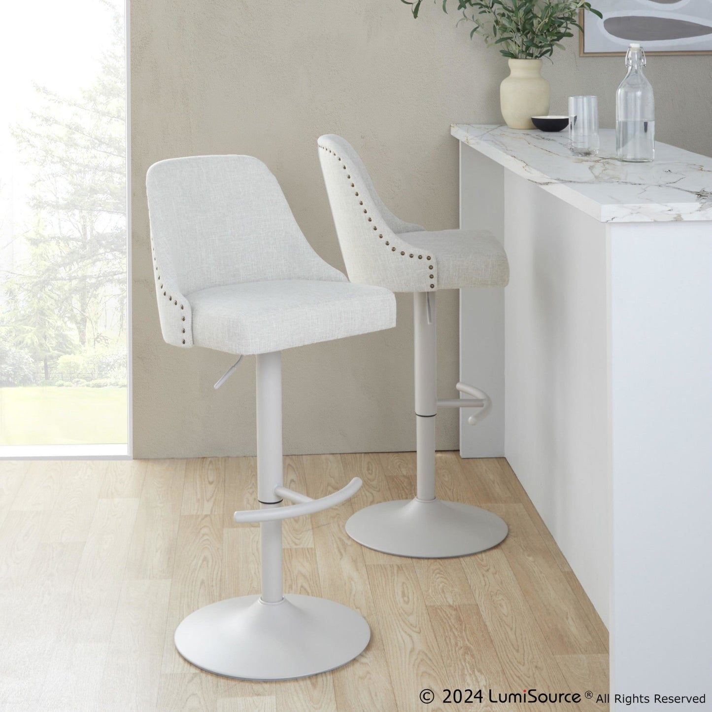 Majestic Office Furniture Marcel Adjustable Barstool - Set of 2