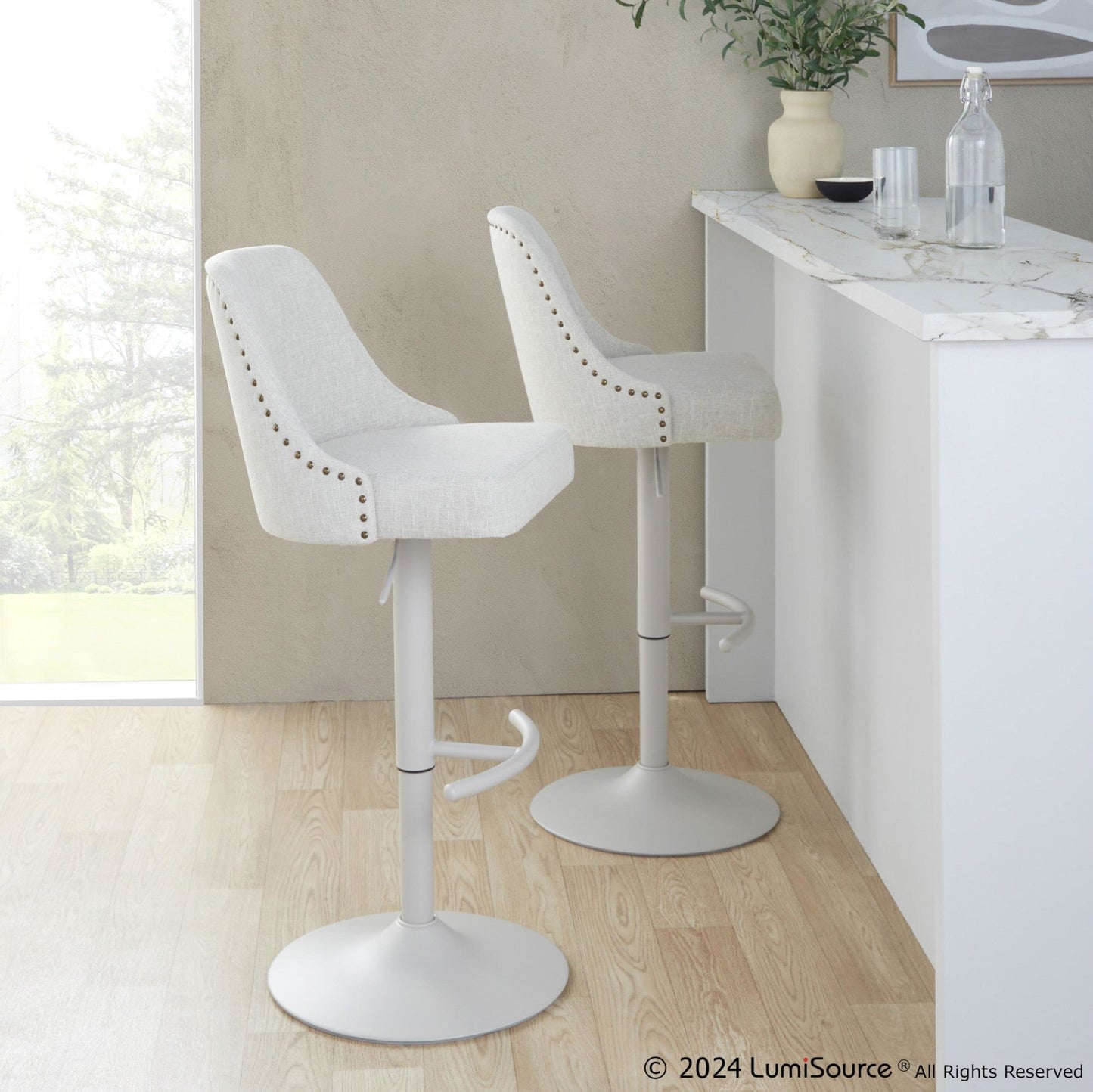 Majestic Office Furniture Marcel Adjustable Barstool - Set of 2