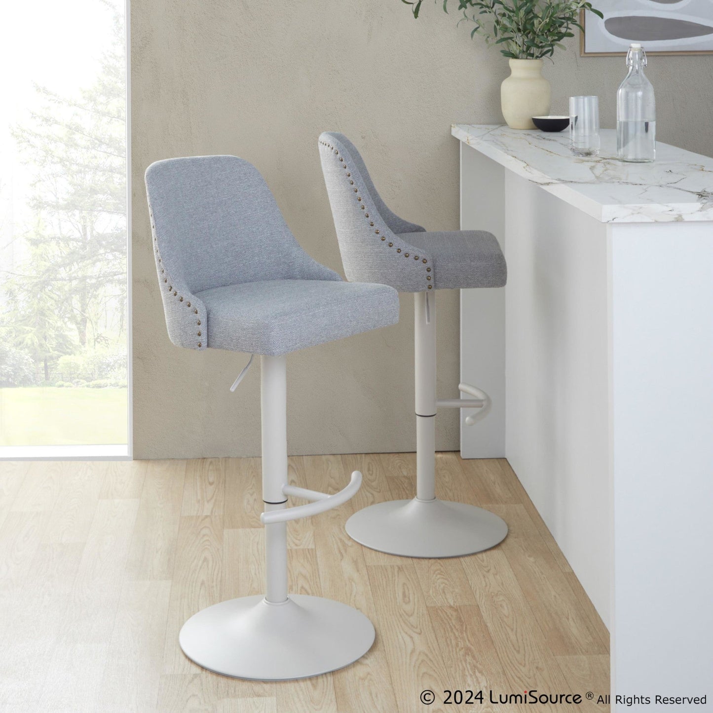Majestic Office Furniture Marcel Adjustable Barstool - Set of 2