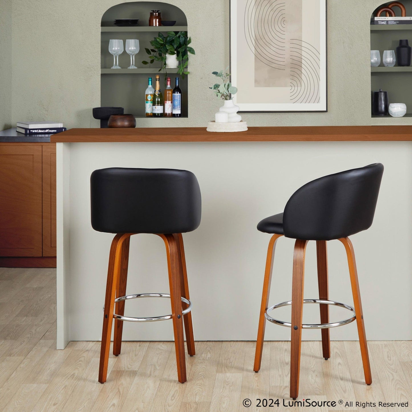 Majestic Office Furniture 29" Fixed-Height Barstool - Set of 2