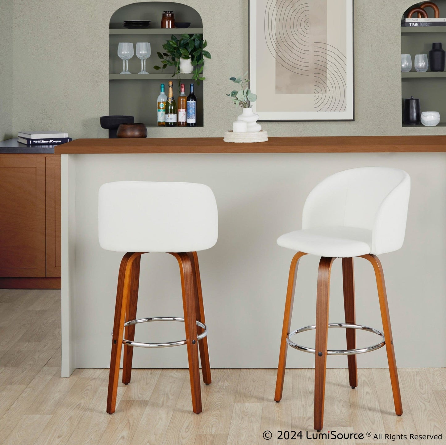 Majestic Office Furniture 29" Fixed-Height Barstool - Set of 2