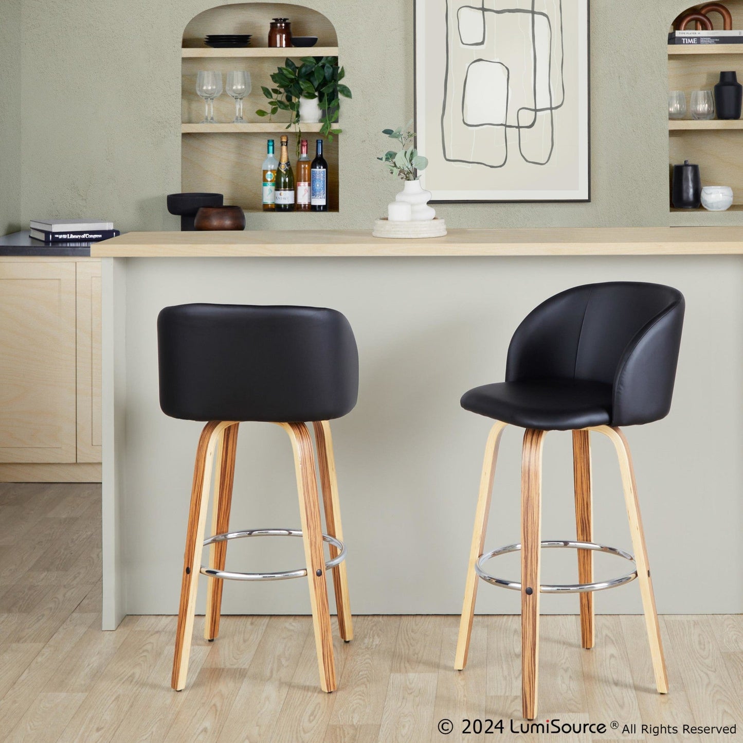 Majestic Office Furniture 29" Fixed-Height Barstool - Set of 2
