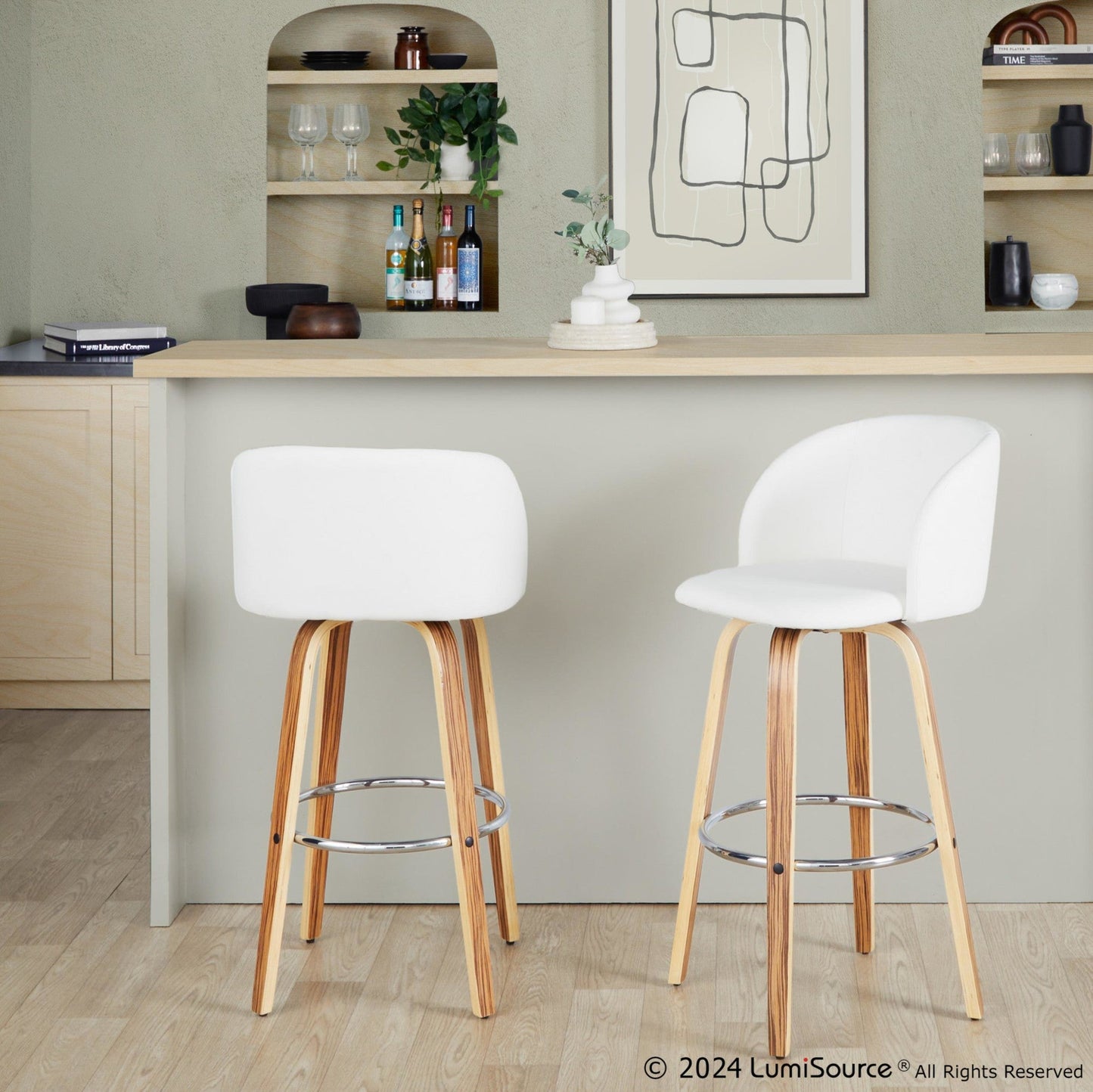 Majestic Office Furniture 29" Fixed-Height Barstool - Set of 2