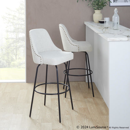 Majestic Office Furniture Marcel 30" Fixed-Height Barstool - Set of 2