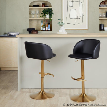 Majestic Office Furniture Adjustable Barstool - Set of 2