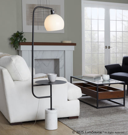 Majestic Office Furniture 66" Metal Floor Lamp with Side Table