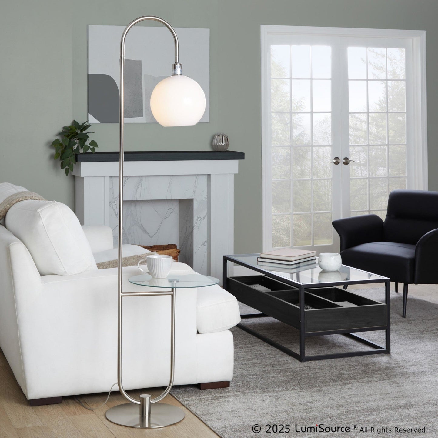 Majestic Office Furniture 71" Floor Lamp with Table