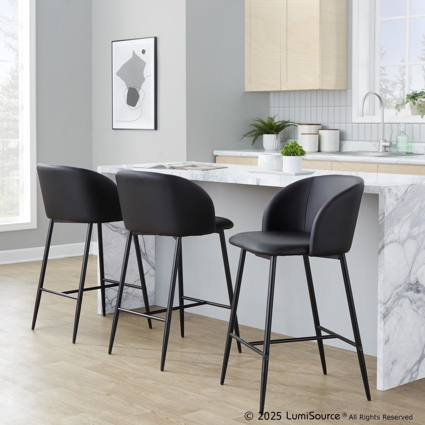 Majestic Office Furniture 26" Fixed-Height Counter Stool - Set of 2