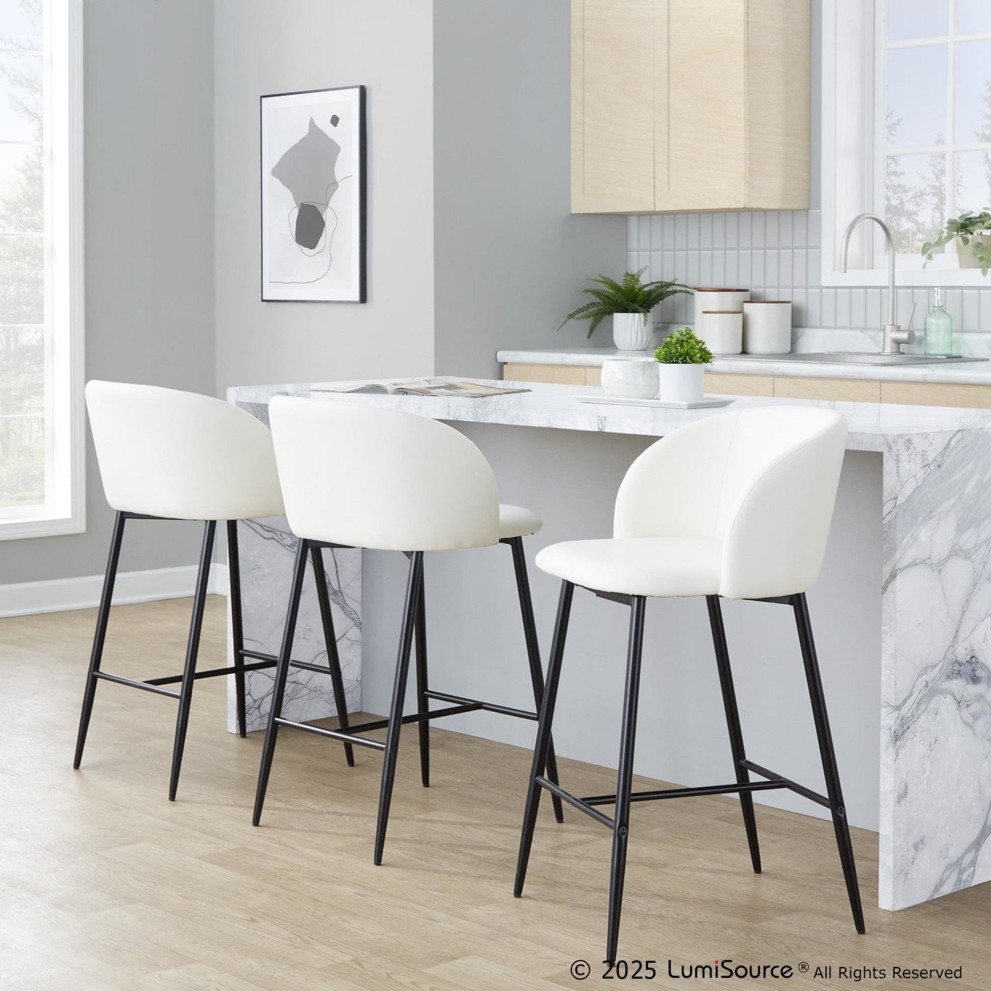 Majestic Office Furniture 26" Fixed-Height Counter Stool - Set of 2