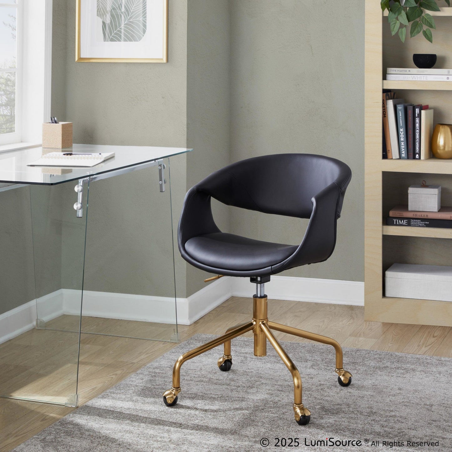 Lumisource Curvo Upholstered 4-star Task Chair