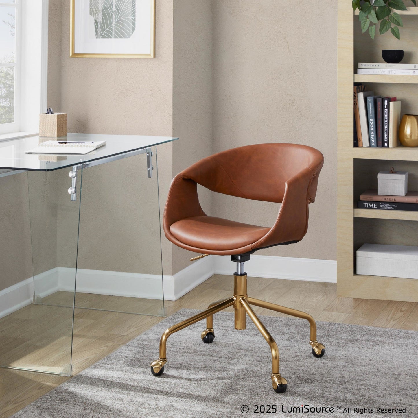 Lumisource Curvo Upholstered 4-star Task Chair