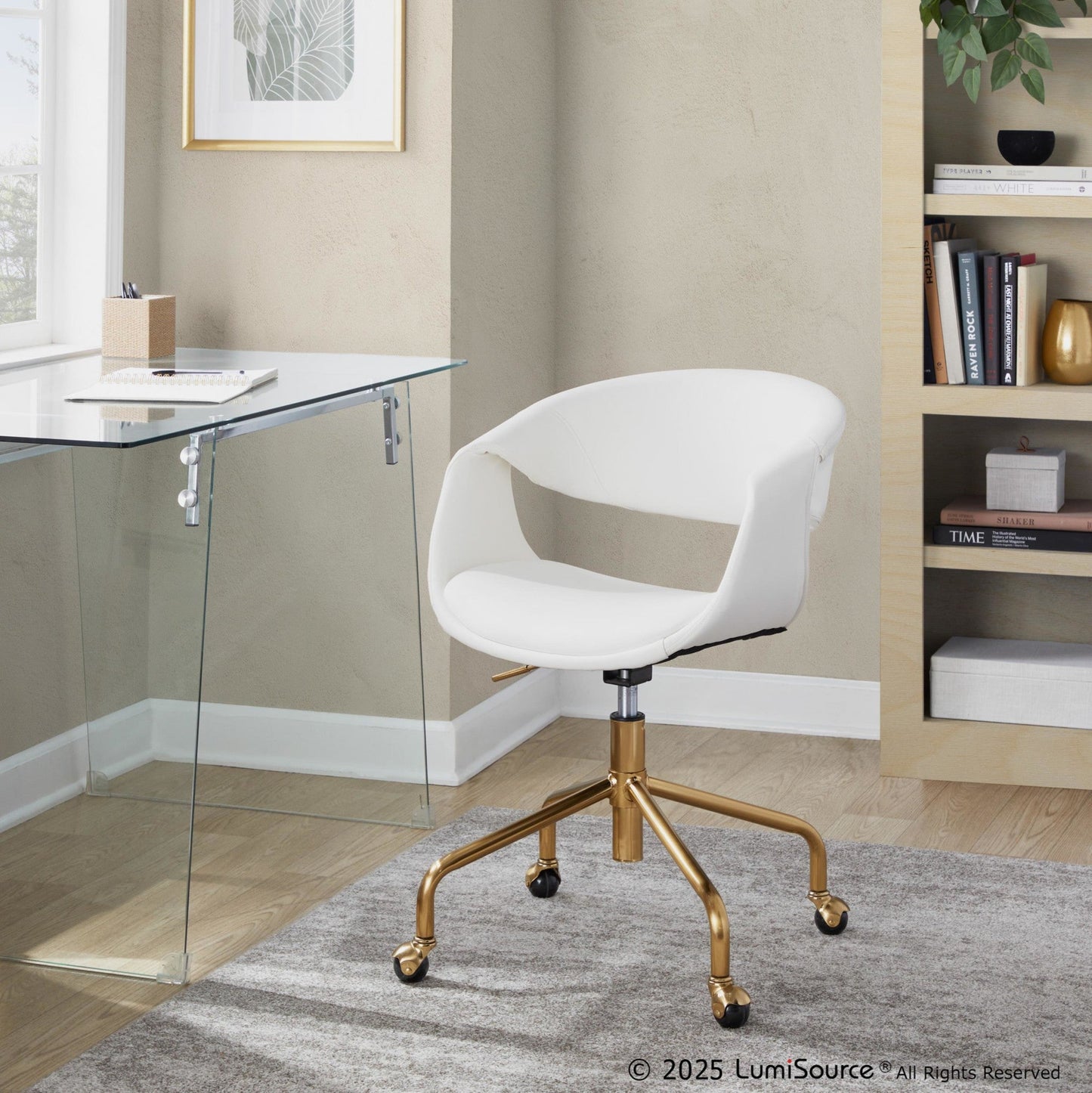 Lumisource Curvo Upholstered 4-star Task Chair