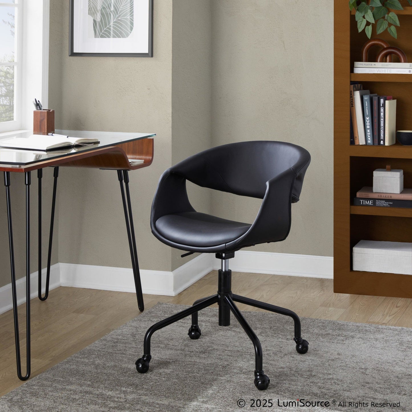 Lumisource Curvo Upholstered 4-star Task Chair