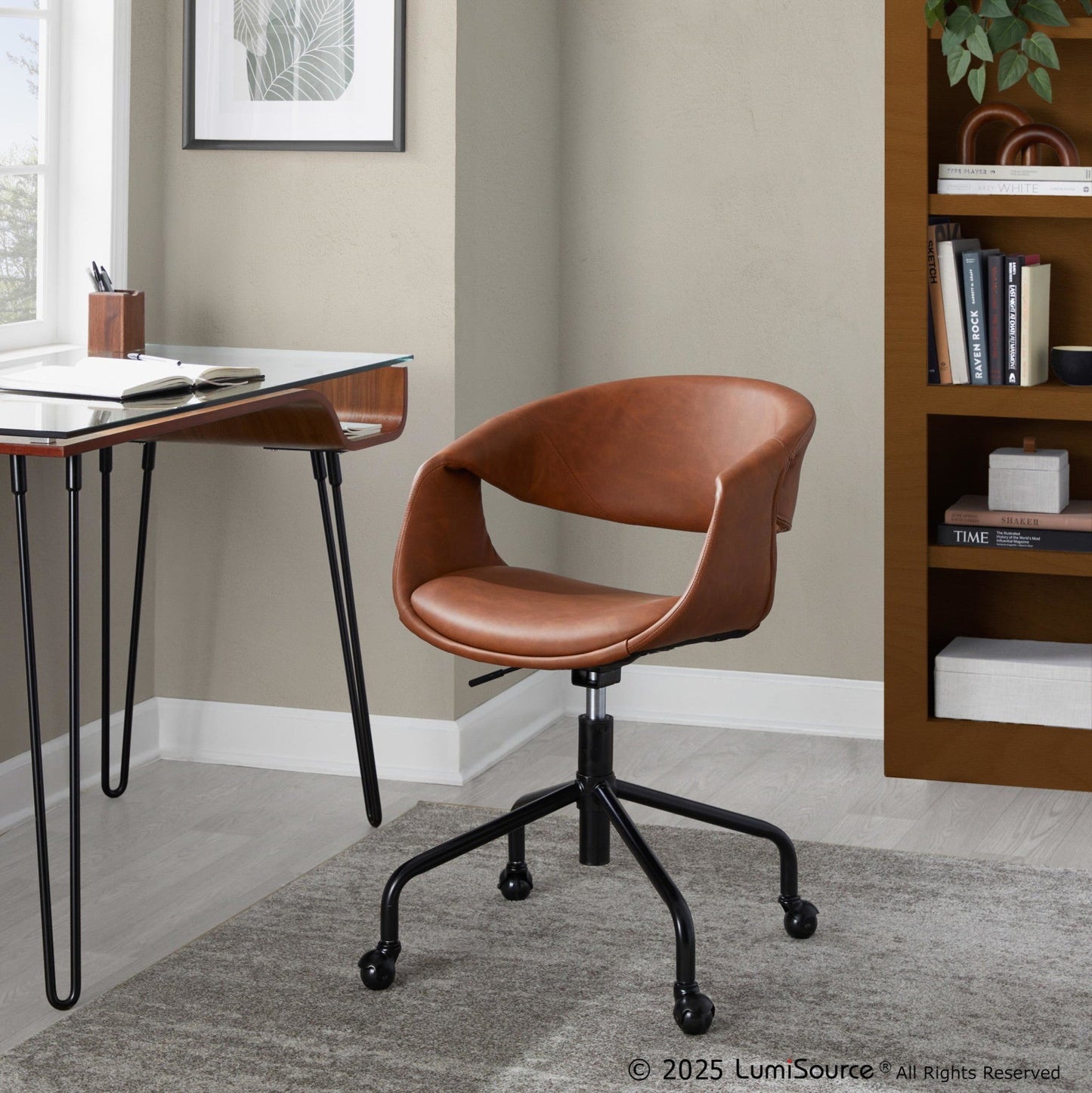 Lumisource Curvo Upholstered 4-star Task Chair