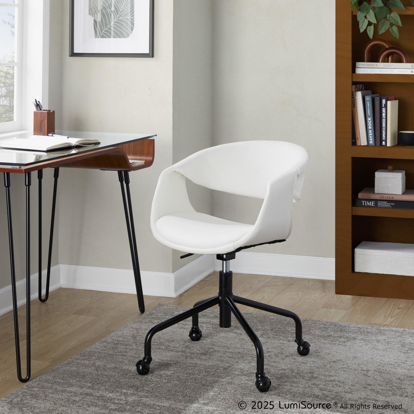 Lumisource Curvo Upholstered 4-star Task Chair