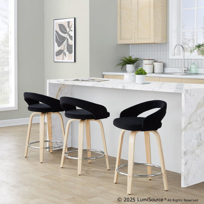 Majestic Office Furniture Upholstered 24" Fixed-Height Counter Stool - Set of 2