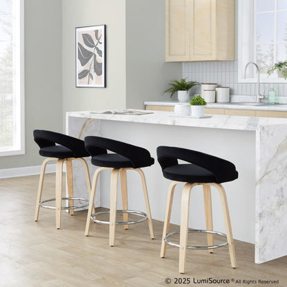 Majestic Office Furniture Upholstered 24" Fixed-Height Counter Stool - Set of 2