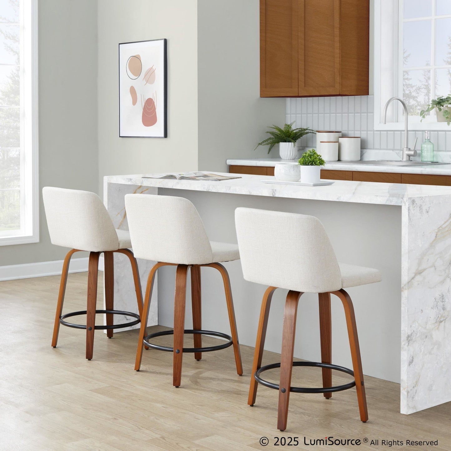 Majestic Office Furniture 24" Fixed-Height Counter Stool - Set of 2