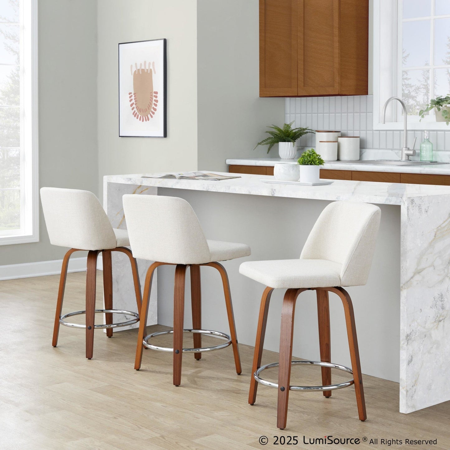 Majestic Office Furniture 24" Fixed-Height Counter Stool - Set of 2