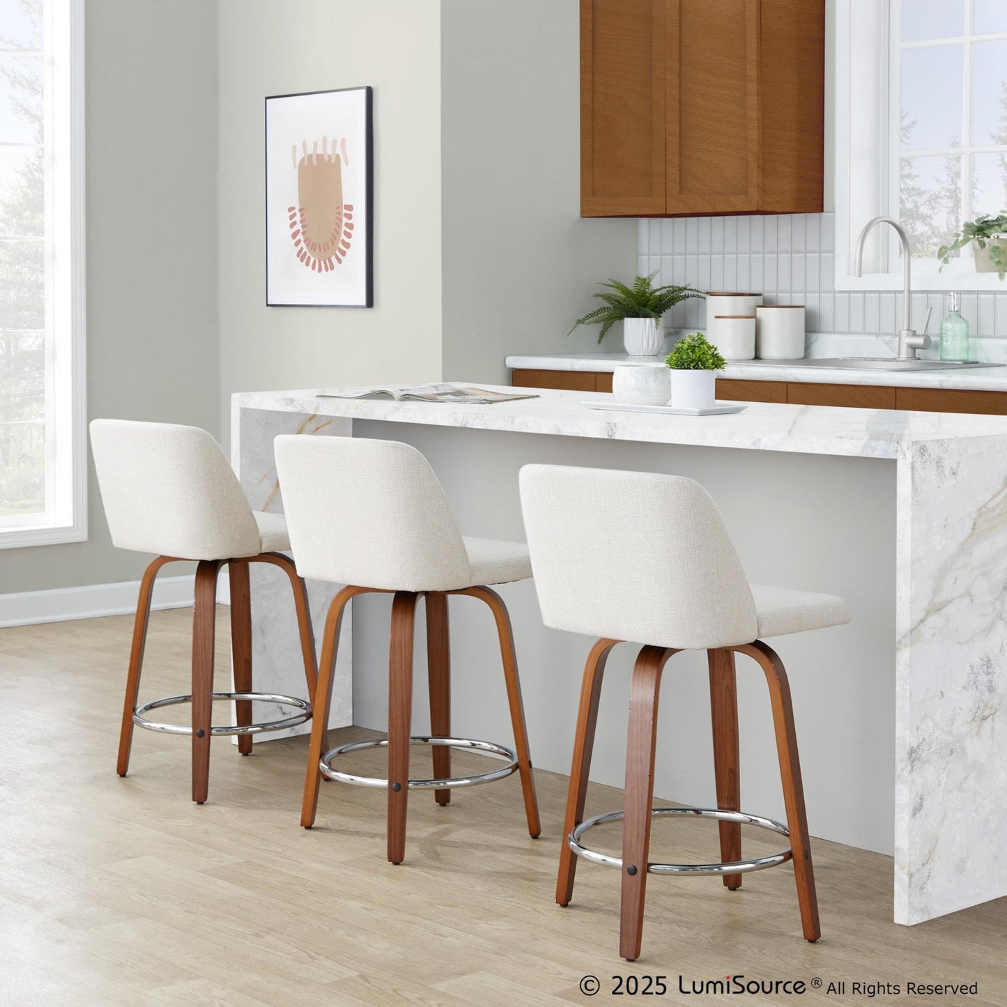 Majestic Office Furniture 24" Fixed-Height Counter Stool - Set of 2