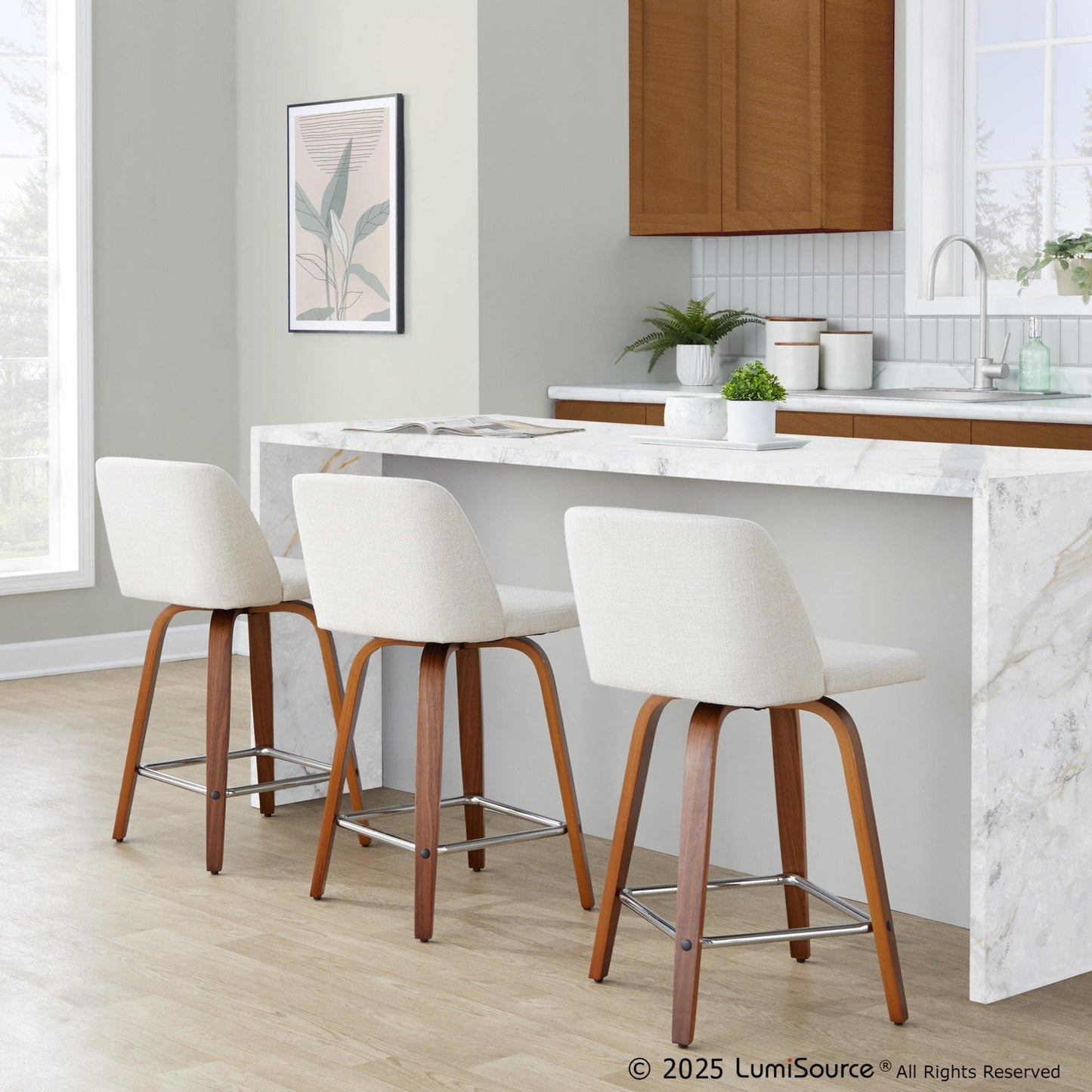 Majestic Office Furniture 24" Fixed-Height Counter Stool - Set of 2