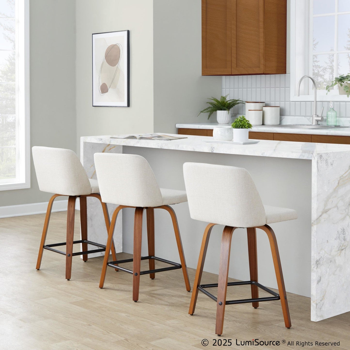 Majestic Office Furniture 24" Fixed-Height Counter Stool - Set of 2