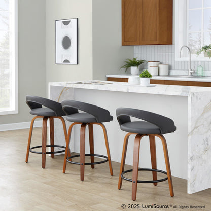 Majestic Office Furniture Upholstered 24" Fixed-Height Counter Stool - Set of 2